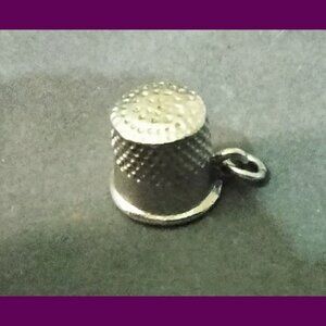 .925 Sewing Thimble Charm Sterling monopoly fan gift